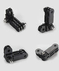 Adjustable 3 Way Pivot Arm Mount With Long And Short Straight Joints For GoPro Hero 13 To 1 And AKASO Campark Action Cameras