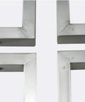 Heavy Duty Stainless Steel Corner Wall Bracket Thickened Triangular Support Frame L Shaped Shelf Holder Rust Proof Brushed Finish close-up view