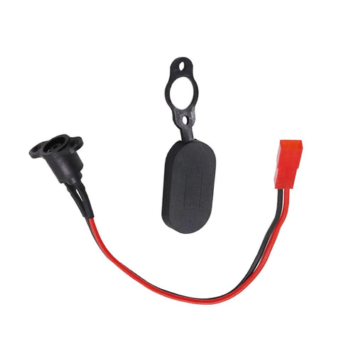 Electric Scooter Charging Port Cover With Silicone Sleeve And Connector Wire Durable Rainproof Protector Easy To Use Replacement Charging Port Accessory For Everyday Rides