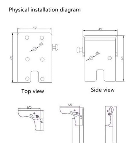Installation diagram for Heavy Duty 2 Pack 90 Degree Self Locking Folding Hinge Bracket Hidden Steel Foldable Support.
