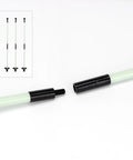 Portable Golf Flagstick For Putting Green, Detachable Fiberglass Flag Pole With Quick Setup shown disassembled on white