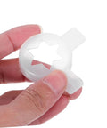 Six Pointed Star Ice Cream Nozzle Caps Set for Commercial Soft Serve Machines held by fingers