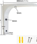 Built Like A Tank Heavy Duty Steel Shelf Brackets With Rock Solid Holding Power For Your Floating Shelves 75Mm Size, 2 Pack Kit and hardware.