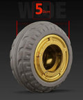 Heavy Duty 8 Inch Rubber Swivel Caster Wheels 4 Pack Silent Load Haulers For Furniture And Commercial Gear Crafted Tight To Glide Easy Across Shops Or Homes Gray Set Smooth As Butter showing 5cm caster wheel with gold hub.