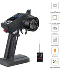 8 Channel 2.4G FHSS RC Transmitter and Receiver with Lanyard for 1/8 to 1/24 Crawler Drift Truck Boat Tank Plug and Play Upgrade
