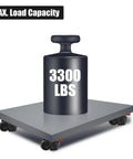 Set of 4 Heavy Duty Leveling Casters with Rock Solid Nylon Wheels and Thickened Steel Base Delivering Badass 3300 Lbs Total Load Capacity on a platform.