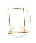Two Piece Physics Experiment Kit With Floating Ball Tools For School Learning Safe Materials, wooden base and frame with two balls.