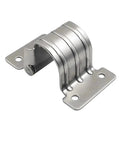 Hidden hinge kit for cabinets and bedside cupboards with soft close damping bracket, metal finish, single piece view