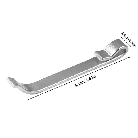 Rock Solid Heavy Duty Drawer Slide Retention Clips for Tool Boxes Fits One and Five Eighths Inch Drawer Slides NAPA MAC MATCO Proto Craftsman Four Pack Built to Last with Heat Treated Steel shown in detailed measurement view