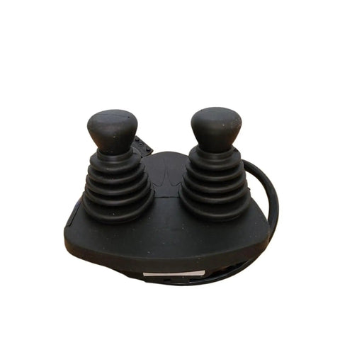Get Your Excavator Forklift Running Smooth Again With This High Durability Joystick Replacement Part 7919040043 And 7919040052, black rubber joystick assembly.