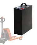 High Capacity 48V Lithium Pallet Jack Battery Compatible With Mboifea Electric Carts, 20Ah power pack with black casing.