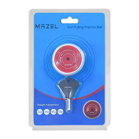 Wheel Like Golf Practice Ball With Adjustable Weight Putting Trainer And Instant Feedback To Improve Your Putting Stroke On The Green Build Confidence And Consistency packaged view