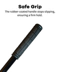 Heavy Duty Container Door Leverage Bar With Non Slip Handle For Shipping Doors Quick Start Lever System Ergonomic Design For Easy Operation Ideal For Loaders Warehouse And Port Workers Durable Black 1 Pack rubber-coated handle close-up