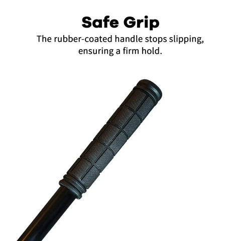 Heavy Duty Container Door Leverage Bar With Non Slip Handle For Shipping Doors Quick Start Lever System Ergonomic Design For Easy Operation Ideal For Loaders Warehouse And Port Workers Durable Black 1 Pack rubber-coated handle close-up
