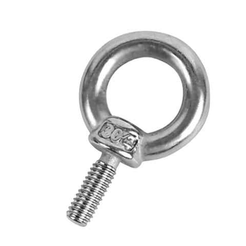 Beefed Up 304 Stainless Steel Eye Bolt For Heavy Duty Rigging, Built To Withstand Abrasion And Rust, Ideal For Outdoor And Indoor Use, High Strength Hardware For Lifting, Securing Cables, Tie Downs, And Gear, 304 stainless steel eye bolt
