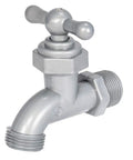 Pro Level Celcon Hose Bibb With 3/4 Inch Male Pipe Connection For Outdoor Irrigation And Garden Hoses Built Tough, gray valve design.