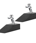 Cute Door Stop Set Of 2 Made From Zinc Alloy And Rubber Weighted Wedge Keeps Doors Open For Home Office Bedroom Garage Hands Free Access Prevents Slamming