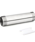 Stainless Steel 1-1/4 Inch NPT Male To 1-1/4 Inch NPT Male Nipple Pipe 8 Inch Length 304 Stainless Corrosion Resistant Heavy Duty Cast
