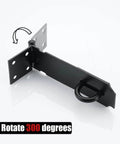 5 Inch Door Hasp Latch Lock In 304 Stainless Steel Matte Black With 1.9 Mm Thickness, shown open at 300 degrees angle