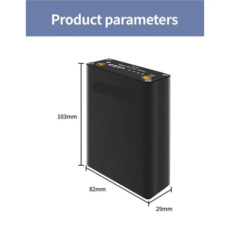 Dimensions of 9 Speed Adjustable Portable DIY Spot Welding Kit power unit, 103mm height, 82mm width, 29mm depth shown.