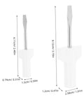Flat Head Screwdrivers Duo Pack For Sewing Machines Precision Mini Tools with dimensions for home studio and tailor shop.
