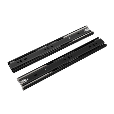 Set Of 2 Dope Quiet Drawer Slides For 8 To 20 Inch Drawers, 45mm Track Width, Three-Section Rail System, Smooth Glide And Silent Close Hardware