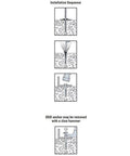 Installation sequence of Split-Drive Anchors 1/4 In x 3-1/2 In Zinc-Plated Carbon Steel For Concrete, Grout-Filled Block And Stone.