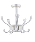 Straight Up Solid Wall Mounted Coat Rack With Five Rotating Metal Hooks Game Changing Space Saving Design No Sweat Install Living Room Or Hallway To Hold Coats Jackets Hats Towels Keys Premium Gold White, white coat rack with five hooks.