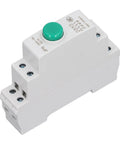 Heavy Duty DIN Rail Mount Push Button Switch 230V AC 2NO 2NC with green button for control panels and distribution boxes