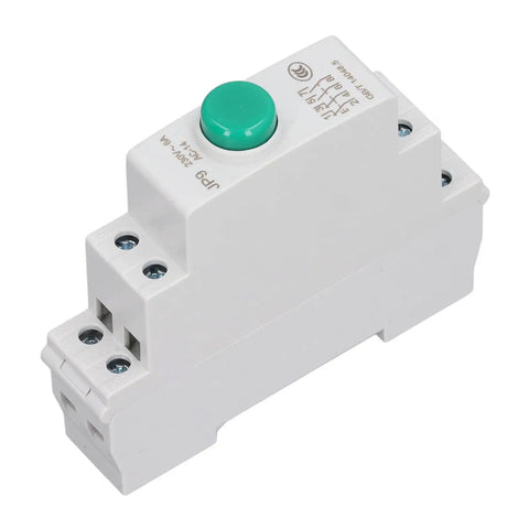 Heavy Duty DIN Rail Mount Push Button Switch 230V AC 2NO 2NC with green button for control panels and distribution boxes