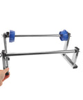 Manual Film Roll Holder For Cargo Wrapping, Lightweight Metal Plastic Unwinding Frame, Hand Operated Dispenser For Warehouse Storage, Stable, Easy Reel Changes, Keeps Wrapping Tight And Cargo Secure Through Heavy Packing with hand-held frame