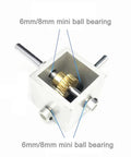 PGFUN 10:1 right-angle worm gearbox, aluminum housing with brass gear and 8mm shafts