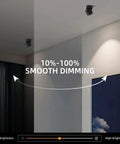 2 Pack LED COB Adjustable Ceiling Spotlight Surface Mounted 7W 3000K Warm White Black Aluminum Spotlight in a dimmable setting