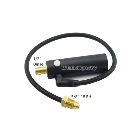 200 Amp TIG Welding Torch WP-26F air cooled package Dinse 35-50 solid pin adapter with separate gas line detail