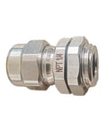 Side view of Heavy Duty Strain Relief Cord Grip Cable Gland With Nut One Quarter Inch NPT Stainless Steel Waterproof