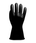 11 Inch Class 0 Rubber Lineman Electrical Gloves For Electricians, Insulated Hand Protection Up To 1000 Volts, Black Size 10
