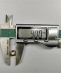 Digital caliper measuring 9.00mm diameter of a small gear for Bevel Gearbox Mini Differential With 10 To 22 Teeth Bevel Gear.