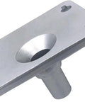 Electronic Drum Module Mount Plate For Digital Controllers And Multi Pad Drums Heavy Duty Metal Mounting Bracket, angled view