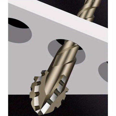 Carbide-tipped sawtooth eccentric drill bits, 3-piece with hex shanks, Amazon brand