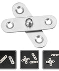 Hidden Door Hinges Kit, 12 Pack Stainless Steel Pivot Hinges With 360 Degree Rotation, rust resistant close-up