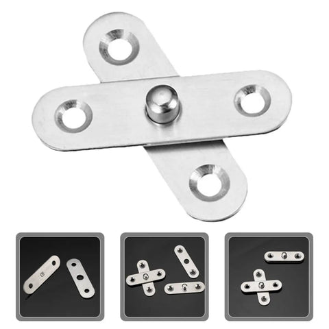 Hidden Door Hinges Kit, 12 Pack Stainless Steel Pivot Hinges With 360 Degree Rotation, rust resistant close-up