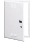 28 Inch Vented Premium Hinged Structured Media Door in White for enclosures with easy mounting and AC/DC power module compatibility