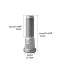 5 Pack M14x1.5 Wheel Studs 57mm Length Tough as Nails Heavy Duty 12.9 Grade Steel Lug Bolts Fit Tesla Model 3 S X Y