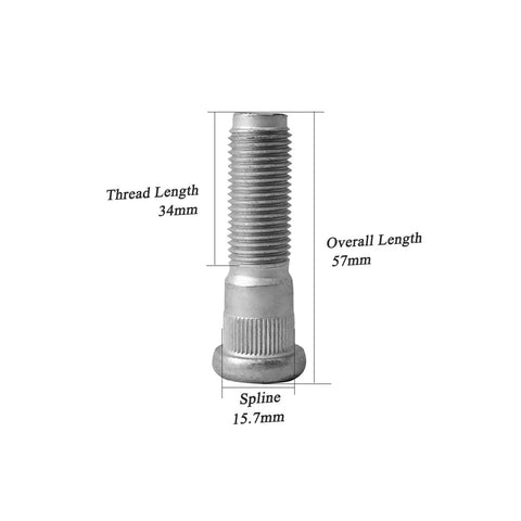 5 Pack M14x1.5 Wheel Studs 57mm Length Tough as Nails Heavy Duty 12.9 Grade Steel Lug Bolts Fit Tesla Model 3 S X Y