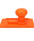 Heavy Duty Abs Table Saw Push Block With Non Slip Grip And Contoured Handle To Keep Your Digits Safe On The Job Site Completely Solid For Rip Cutting And Milling Tasks, orange plastic design.