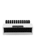24 Pin ATX Power 90 Degree Bend Adapter For Desktop Motherboards White FR4 Board Cable Organizer Front View