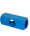 Blue 2 Way 13/16 Inch Heavy Duty Iron Air Manifold Block Splitter Inline Hose Fitting For Pneumatic Air Compressors G Thread