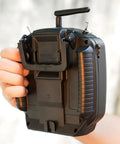 Back view of ELRS EdgeTX Multi Module Transmitter V2 Mode 2 With Internal ExpressLRS Module Support, held by hand