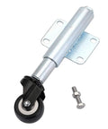 Gate Caster With Spring Loaded Retractable Wheel For Wooden Gates And Yard Fences, Two Inch Wheel, heavy duty steel frame.