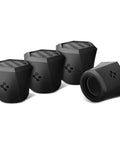 Magnetic Tire Valve Caps For Schrader Valves, Carbon Black, 4 Pack, Never Lose, Fade Resistant, Durable TPU With Carbon Fiber Accent